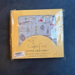 Copper Pearl Fitted Crib Sheet - Trout